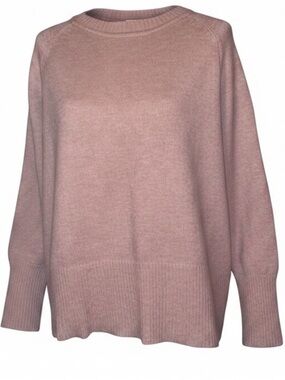 MAGASCHONI Crewneck Long Sleeve Sweater in Dusty Rose Pink in Size LARGE